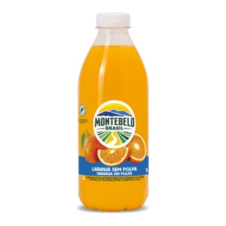 Sumo 100% Laranja sem Polpa garrafa 1000 ml - Montebelo Brasil