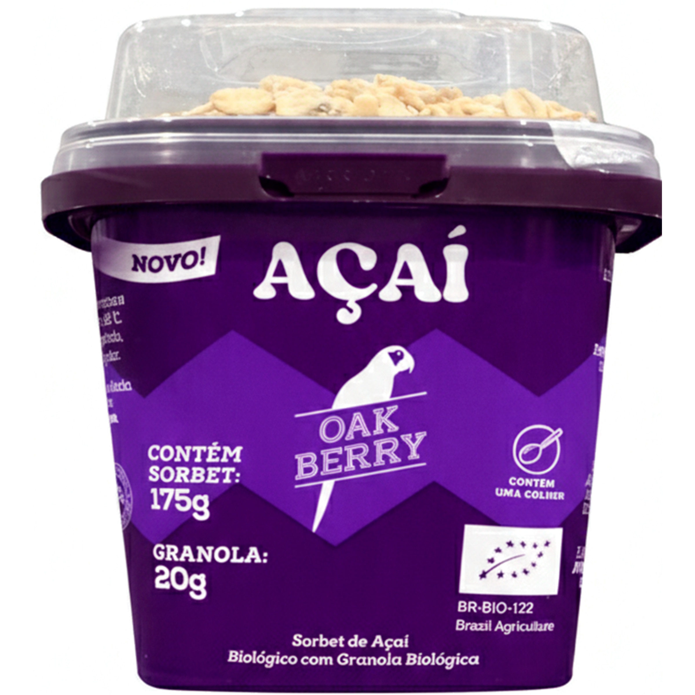 Açaí Orgânico com Granola embalagem 195 g
