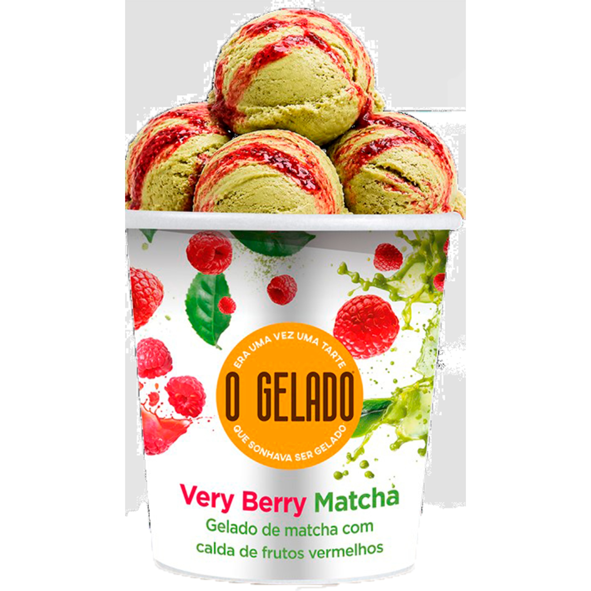 Gelado VerryBerry Matcha embalagem 460 ml