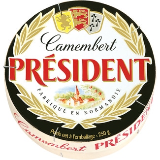 queso francés camembert de vaca elaborado con leche pasteurizada caja 250 g - President