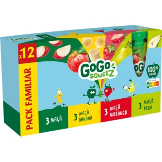 Multipack 12 unidades embalagem 90 g - Gogo Squeez