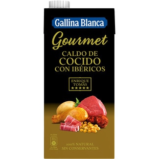 caldo de cocido con ibéricos de Enrique Tomás brik 1 l - Gallina Blanca