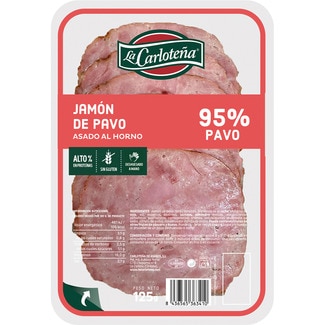 jamón de pavo asado al horno en lonchas sin gluten envase 125 g - La Carloteña