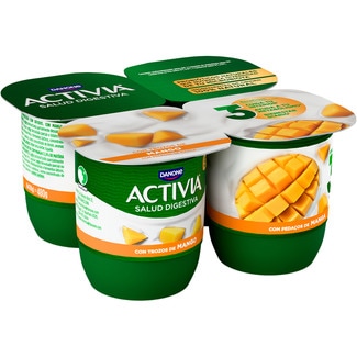 bífidus con trozos de mango pack 4 unidades 120 g - Danone Activia