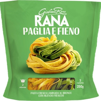 pasta fresca paglia e fieno al huevo laminada al bronce con huevos frescos 2 raciones envase 250 g - Giovanni Rana