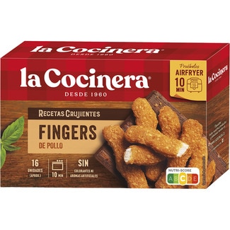 Recetas Crujientes fingers de pollo 16 unidades aprox estuche 320 g - La Cocinera