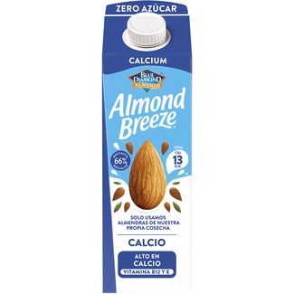 Calcio bebida de almendra de alto contenido en calcio 66%, zero azúcar y vitaminas B12 y E brik 1 l - Almond Breeze
