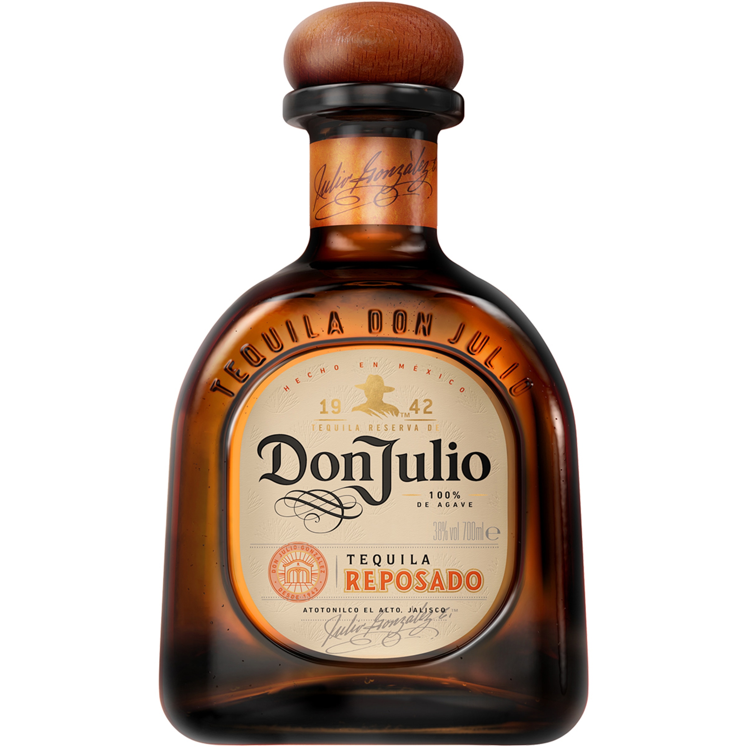 tequila reserva reposado 100% agave azul botella 70 cl