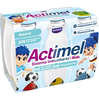 Kids L. Casei natural sin azúcares añadidos pack 6 unidades 100 g - Danone Actimel