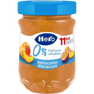 confitura de melocotón y maracuyá 0% azúcares añadidos frasco 280 g - Hero