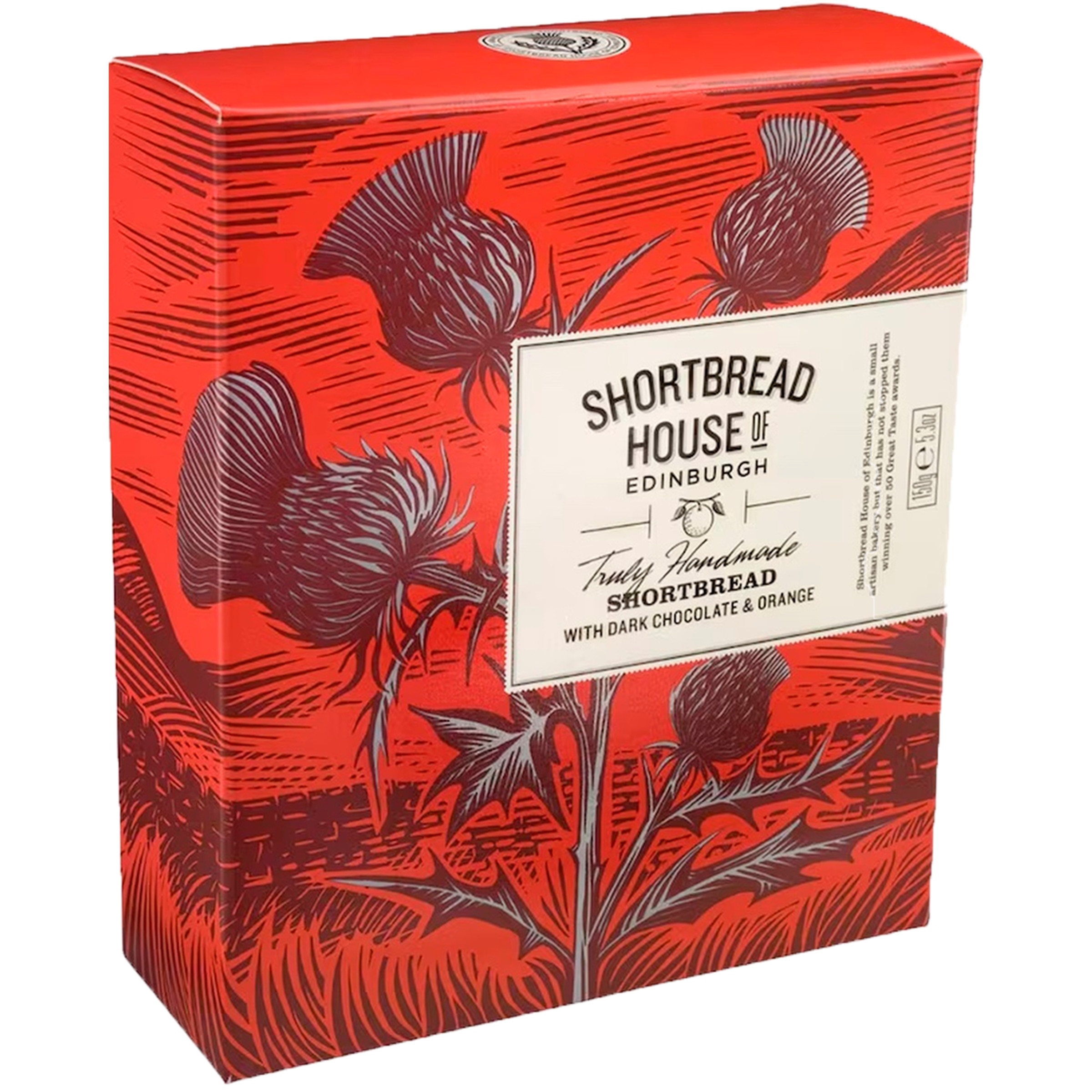 Mini Shortbread Chocolate Negro e Laranja embalagem 150 g