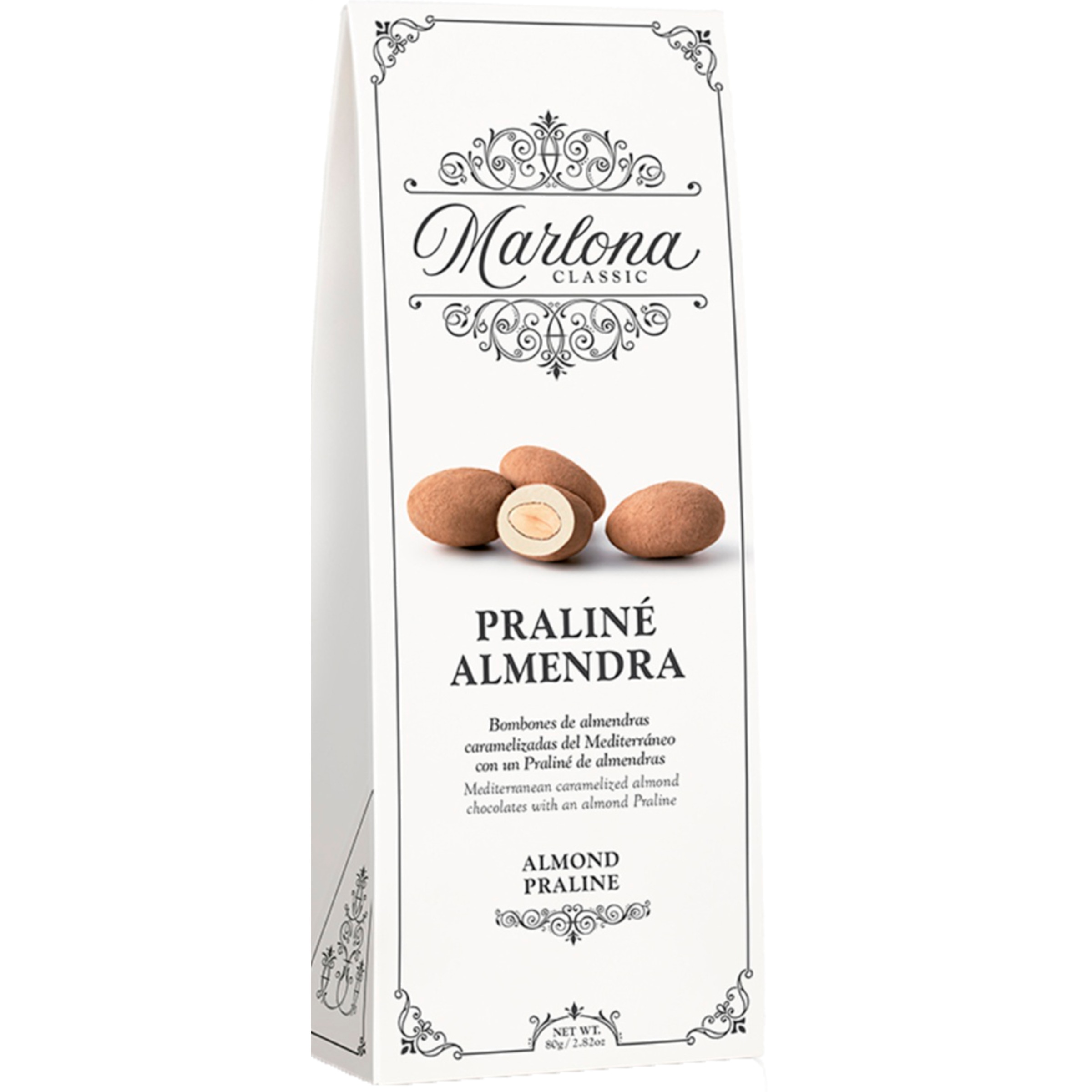 Bombons Amêndoa Praliné Chocolate embalagem 80 g