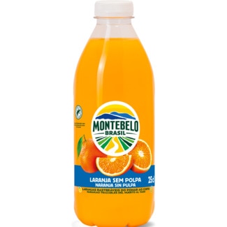 Sumo 100% Laranja sem Polpa garrafa 250 ml - Montebelo Brasil