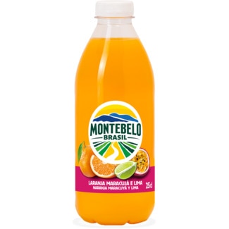 Sumo de Laranja, Maracujá e Lima garrafa 250 ml - Montebelo Brasil