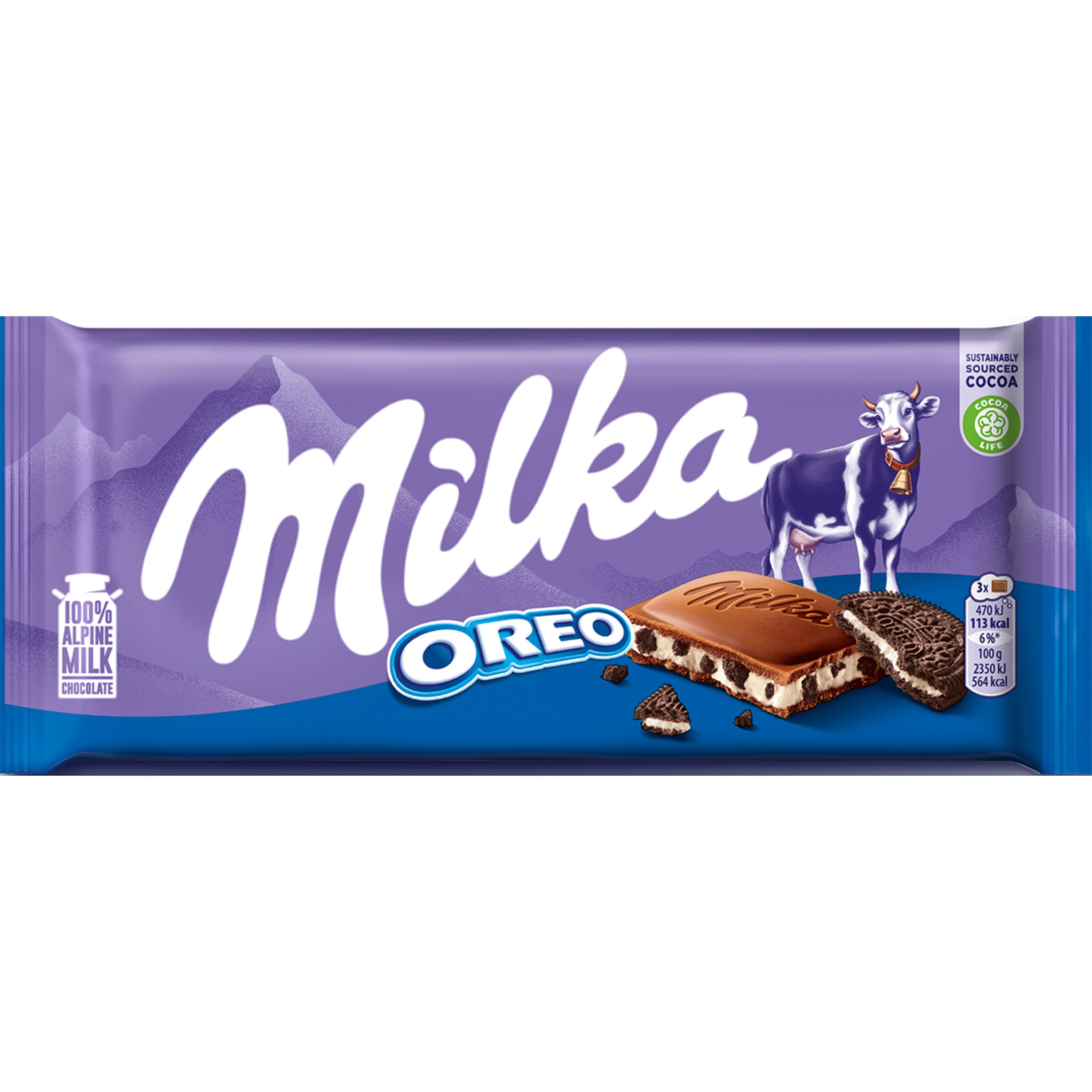 Chocolate de Leite com Bolacha de Oreo embalagem 100 g