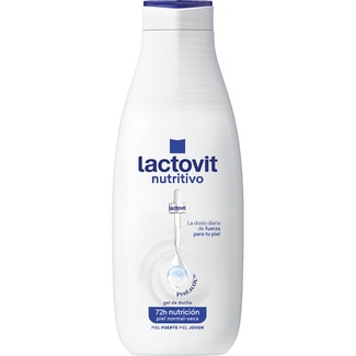 gel de baño nutritivo 72h con ProLactic10 botella 550 ml para piel normal-seca - Lactovit