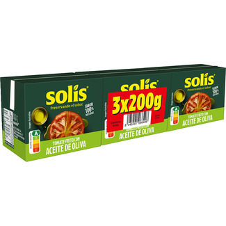 tomate frito con aceite de oliva pack 3 envases 200 g - Solis