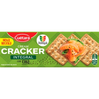 Bolachas Cream Crack Integral+Chia embalagem 200 g - Cuétara