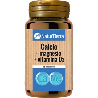calcio, magnesio y vitamina D3 + silicio orgánico envase 45 comprimidos - Naturtierra