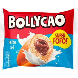 Bolos Recheados com Chocolate de Leite 4 Unidades embalagem 228 g - Bollycao