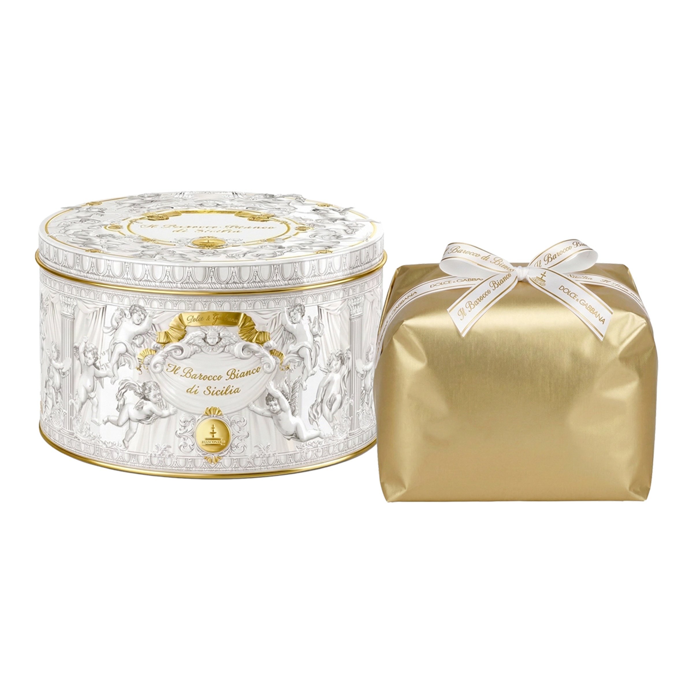 Imagen 0 de Panettone con caramelo salado cubierto de chocolate blanco Dolce & Gabbana