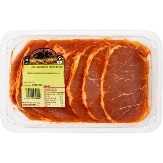 lomo adobado extra de cerdo sin gluten bandeja 400 g - Caysan