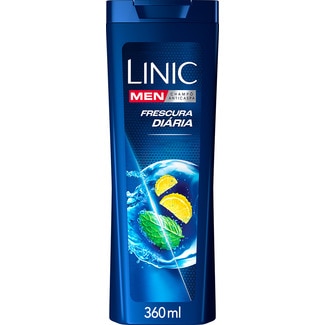 Champô Anti-Caspa Frescura Diária de Menta e Limão para Todos os Tipos de Cabelo embalagem 360 ml - Linic Men