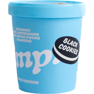 helado de black cookies 100% artesano bajo en calorías tarrina 500 ml - Olimpro