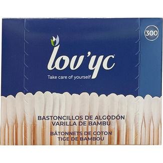 bastoncillos de algodón varilla de bambú caja 300 unidades - Lov'yc