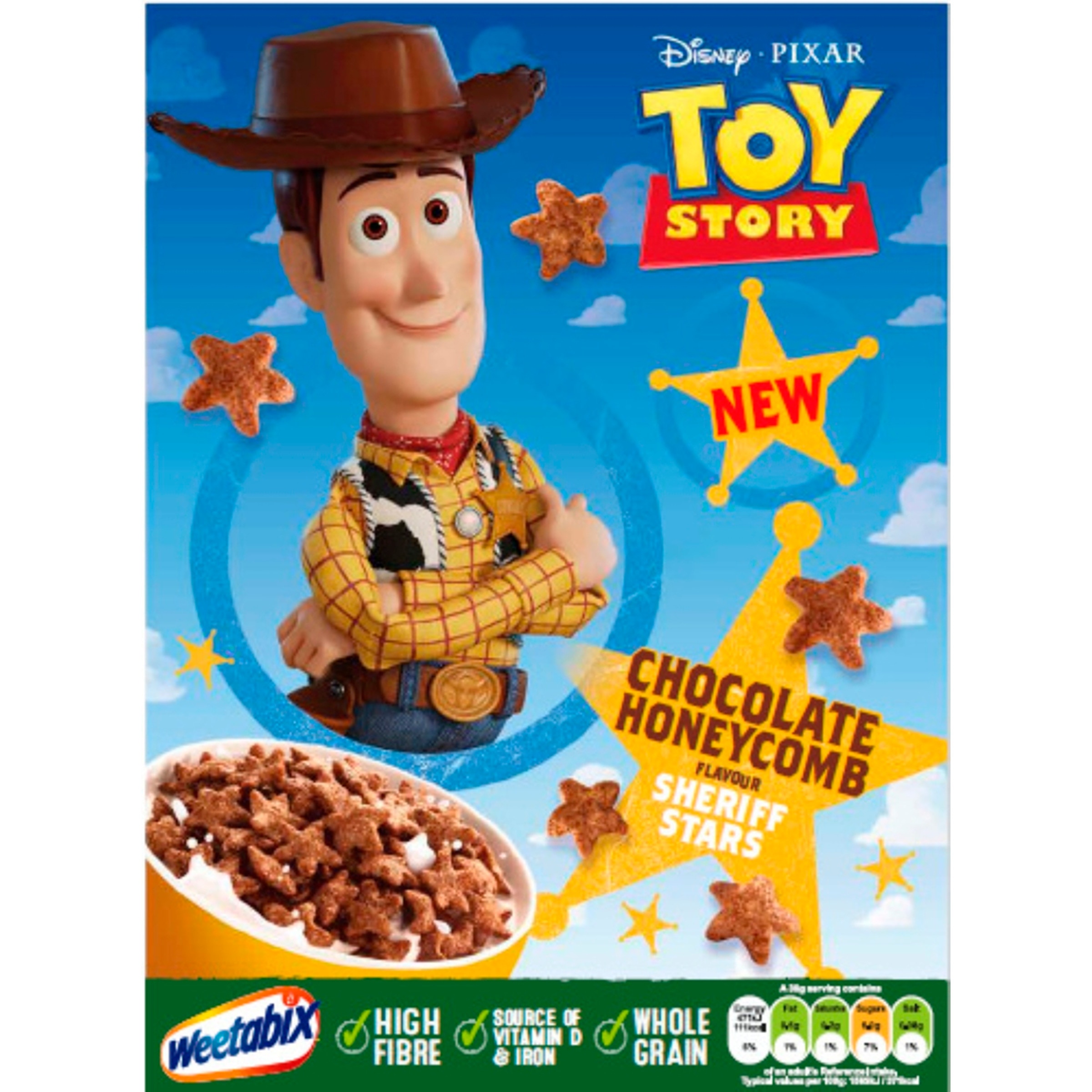 Estrelas de Chocolate Mel Toy Story embalagem 375 g