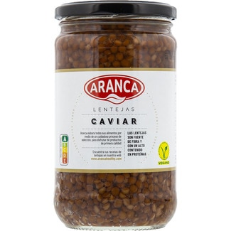lenteja caviar cocida frasco 580 ml - Aranca