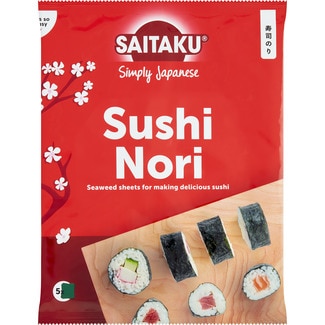 hojas de alga Nori para Sushi 5 unidades envase 14 g - Saitaku