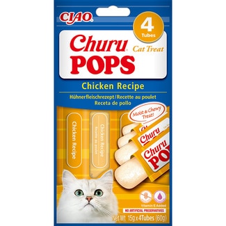 snack para gatos Pops receta de pollo 4 x 15 g envase 60 g - Churu