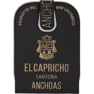 filetes de anchoa Santoña en aceite de oliva virgen extra 16 piezas lata 50 g neto escurrido - El Capricho