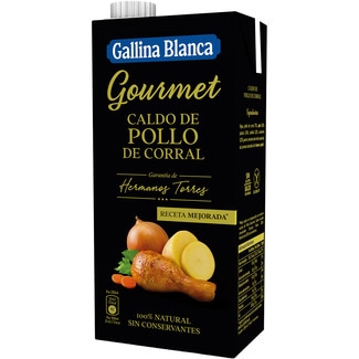 caldo gourmet con pollo de corral sin gluten envase 1 l - Gallina Blanca