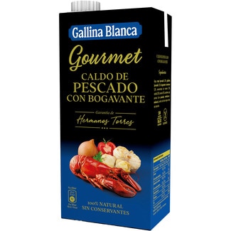 caldo gourmet de pescado con bogavante sin gluten brik 1 l garantía de Hermanos Torres - Gallina Blanca