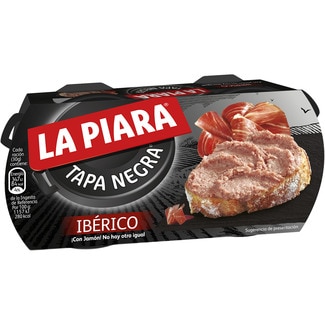 Tapa Negra paté de hígado de cerdo ibérico pack 2 latas 73 g - La Piara
