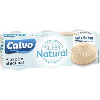 atún claro Super Natural más sabor pack 3 lata 56 g neto escurrido - Calvo