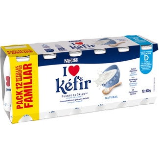 kéfir natural pack familiar 12 unidades 100 g - Nestle