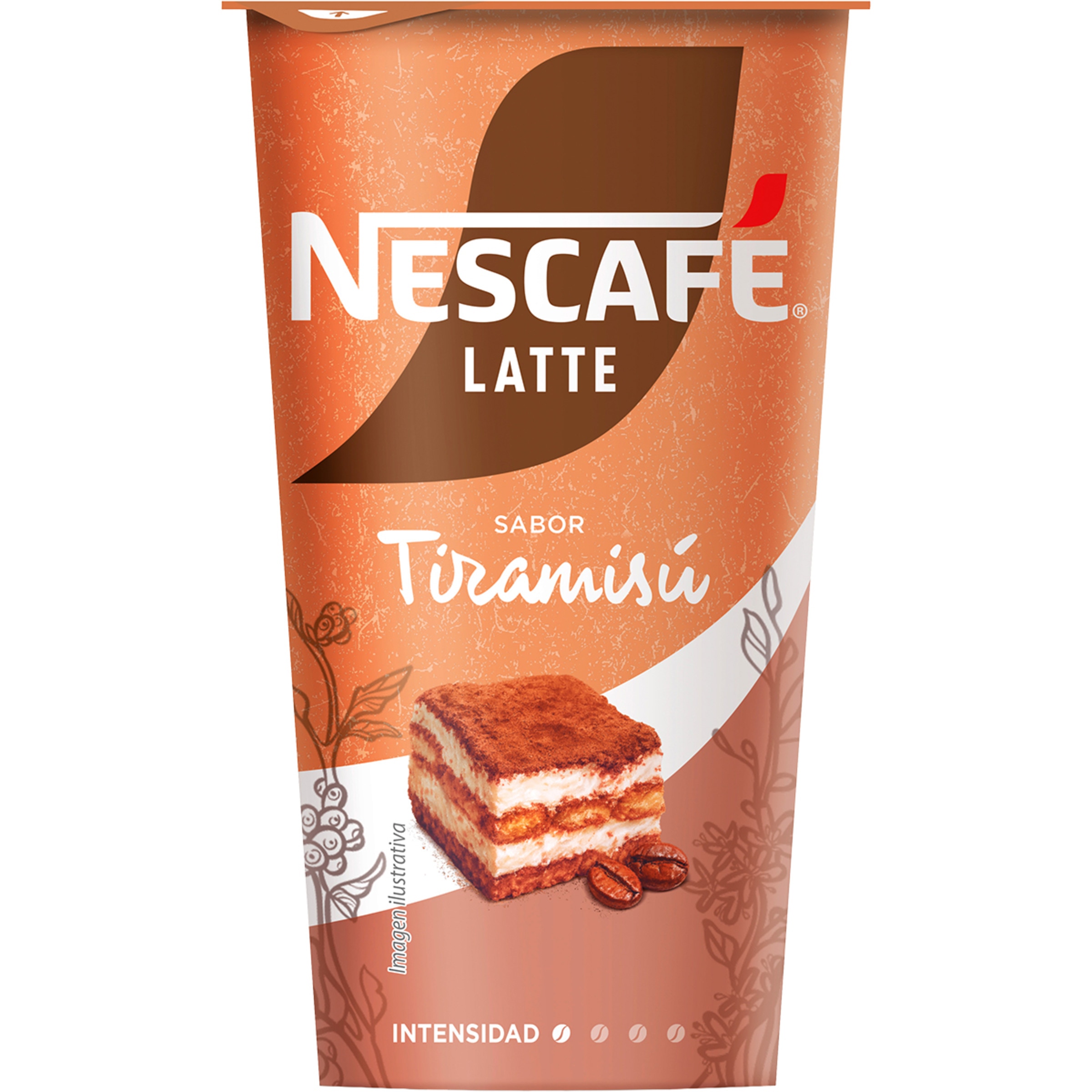 bebida láctea de café y cacao sabor tiramisú sin gluten vaso 215 g