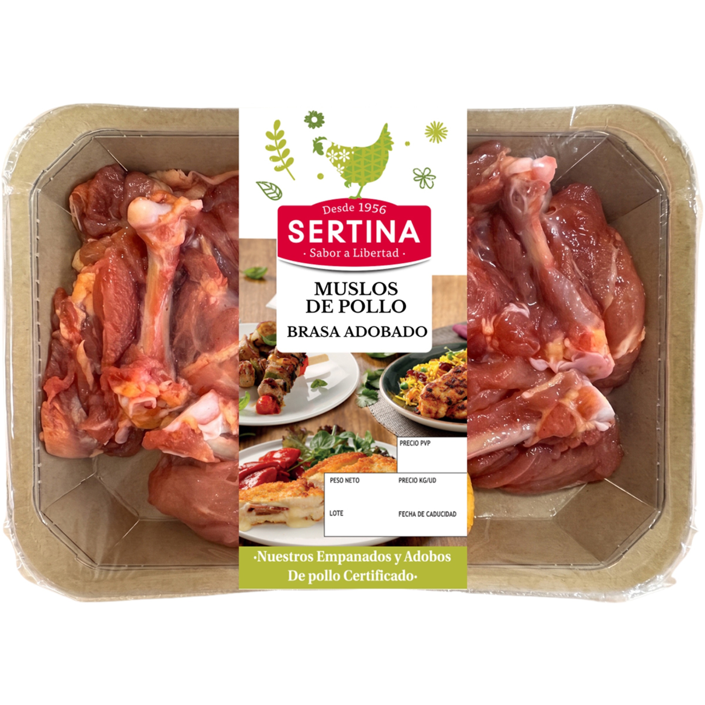muslos de pollo brasa adobado peso aproximado bandeja 600 g