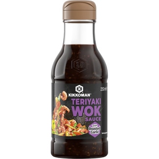 salsa teriyaki wok con ajo asado botella 250 ml - Kikkoman