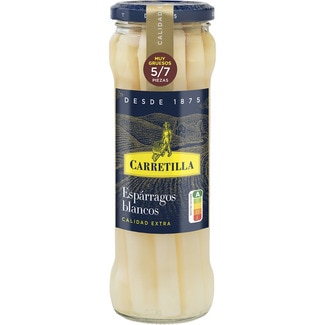 espárragos blancos extra 5-7 piezas frasco 205 g neto escurrido - Carretilla