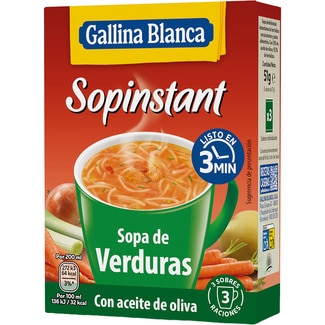Sopinstant sopa de verduras pack 3 sobres 20 g - Gallina Blanca