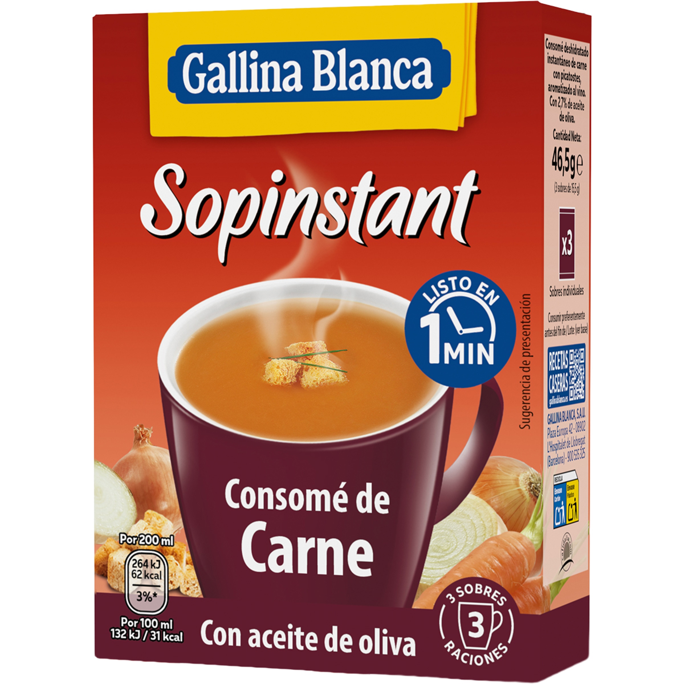 Sopinstant consomé al jerez con picatostes estuche 54 g