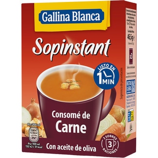 Sopinstant consomé al jerez con picatostes estuche 54 g - Gallina Blanca