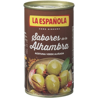 aceitunas verdes aliñadas Sabores de la Alhambra lata 185 g neto escurrido - La Española
