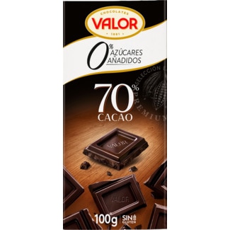 Chcolate Negro 70% Cacau sem Açúcar embalagem 100 g - Valor