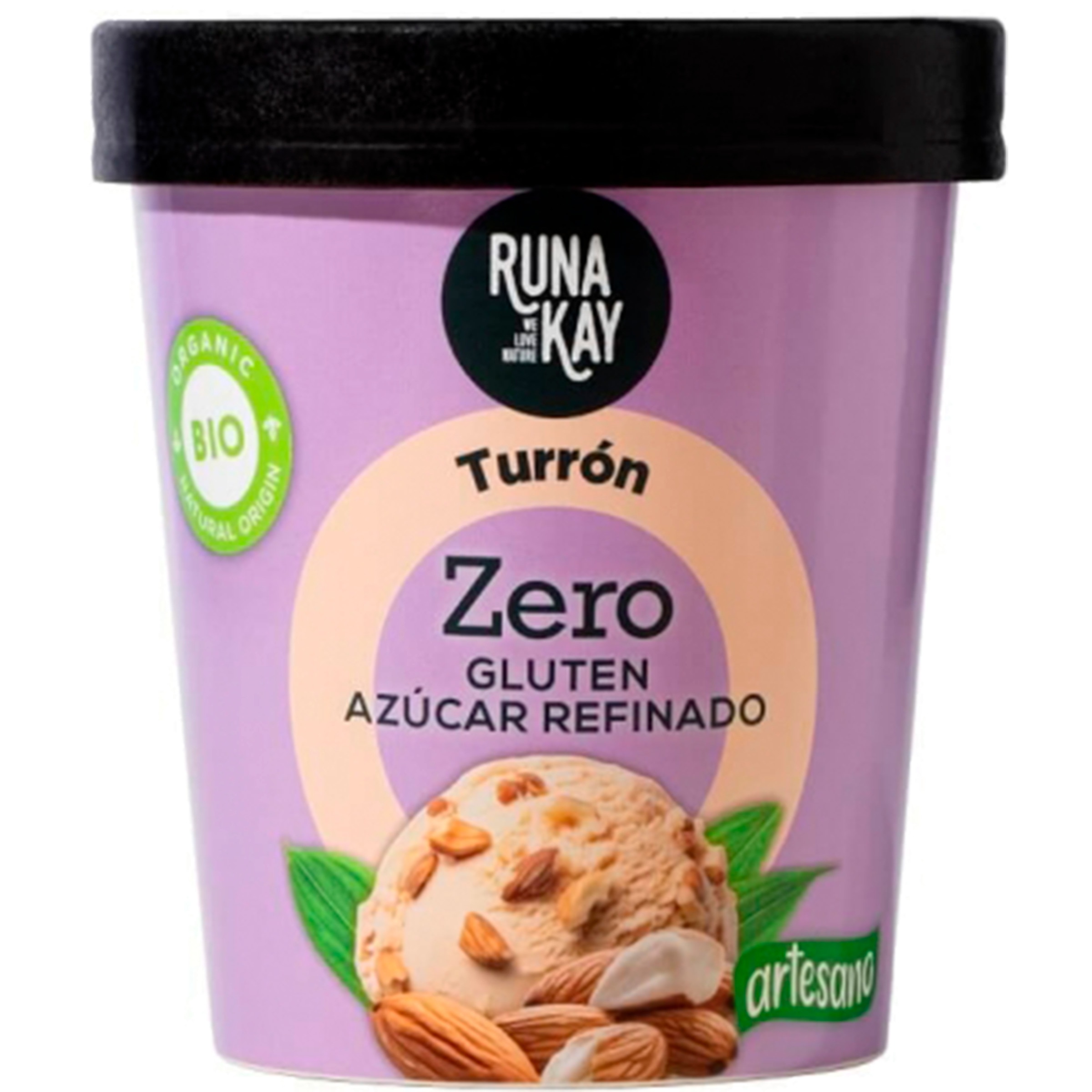 Gelado Amêndoa sem Açúcar Vegan e sem Glúten embalagem 460 ml