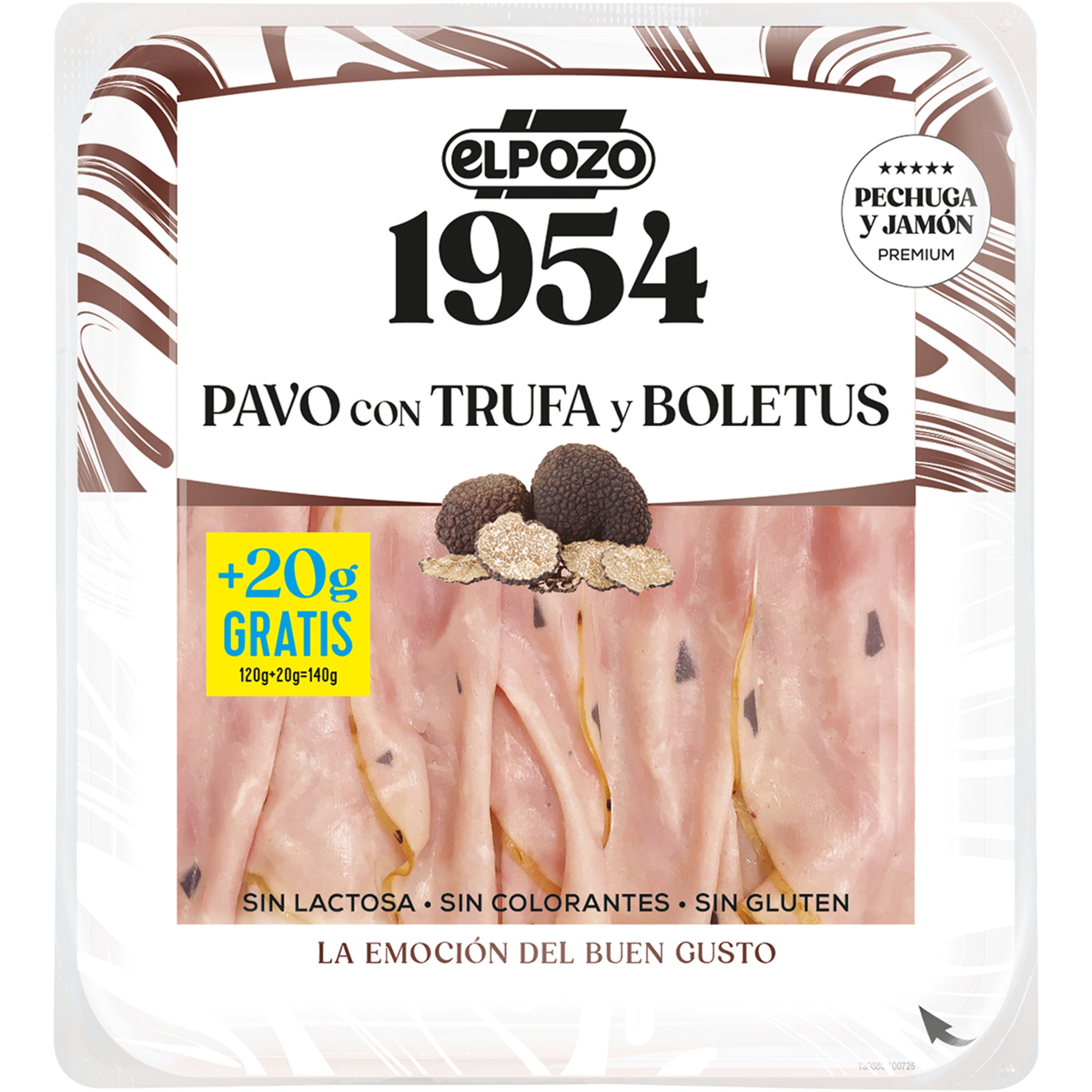Edición 1954 pavo con trufa y boletus en lonchas envase 120 g sin gluten sin lactosa